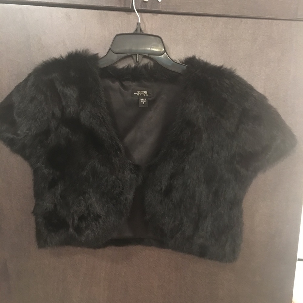 Genuine Rabbit Fur Shrug